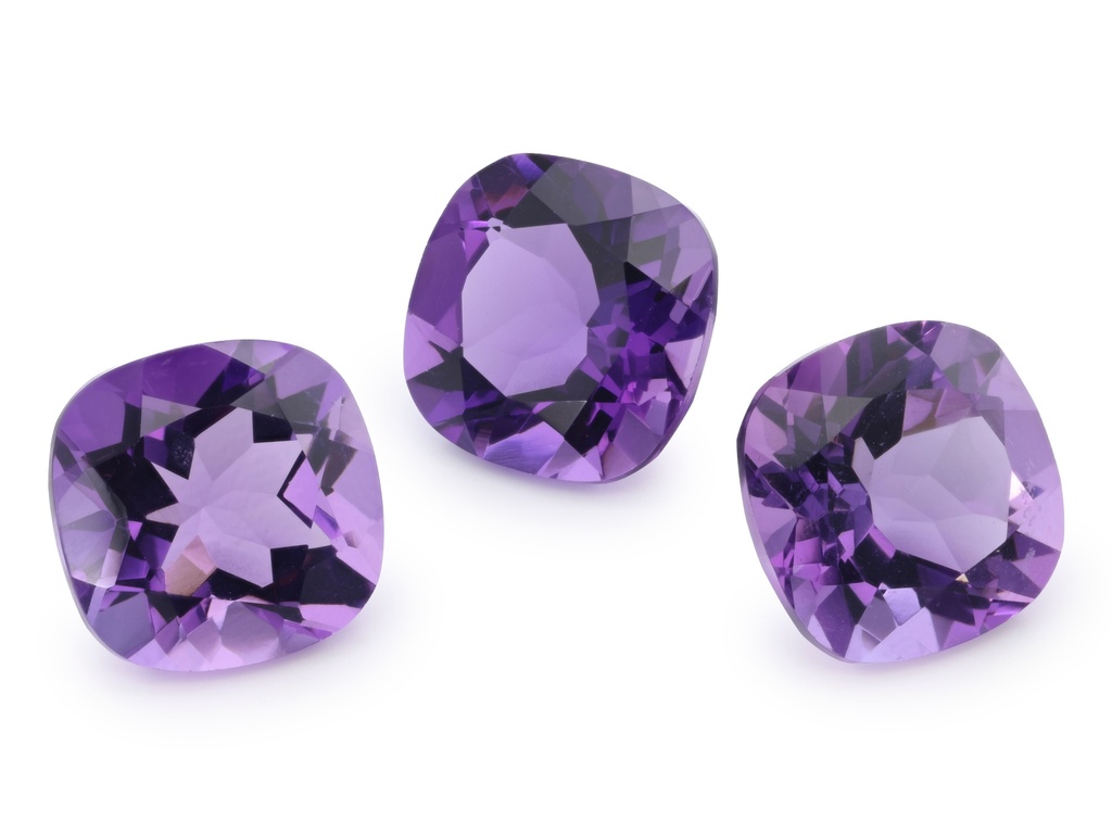 [QAAB1000M] Amethyst 10mm Square Cushion Mid to Dark