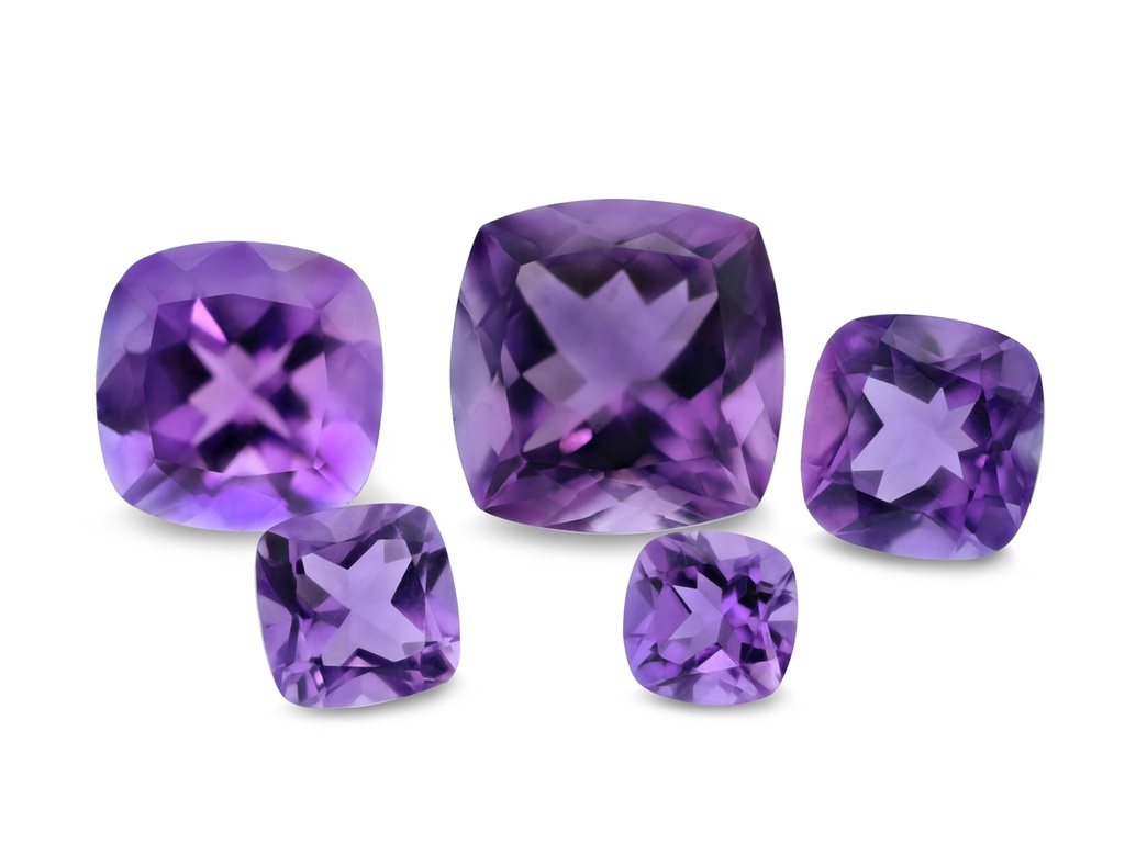 [QAAB1200M] Amethyst 12mm Square Cushion Mid to Strong Colour
