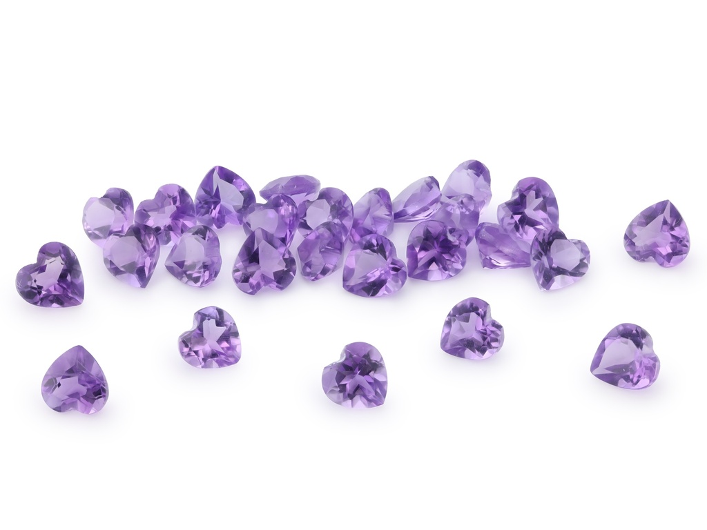 [QAHB0400M] Amethyst 4.00mm Heart Shape Mid