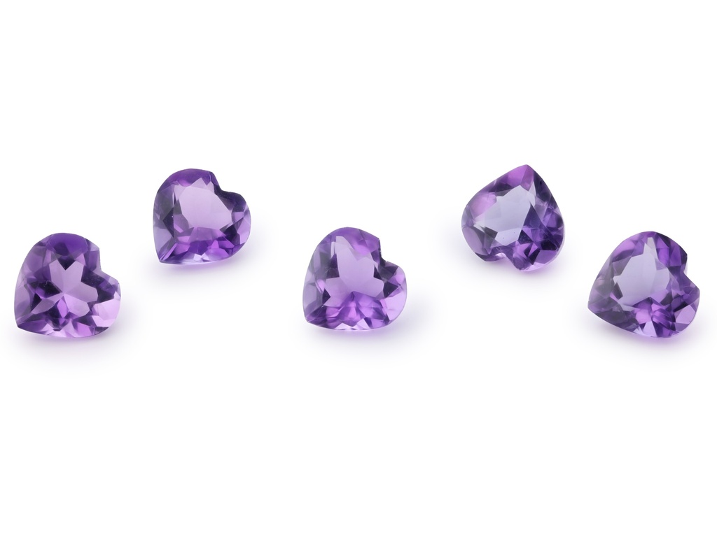 [QAHB0700M] Amethyst 7.00mm Heart Shape Mid to Strong Colour 