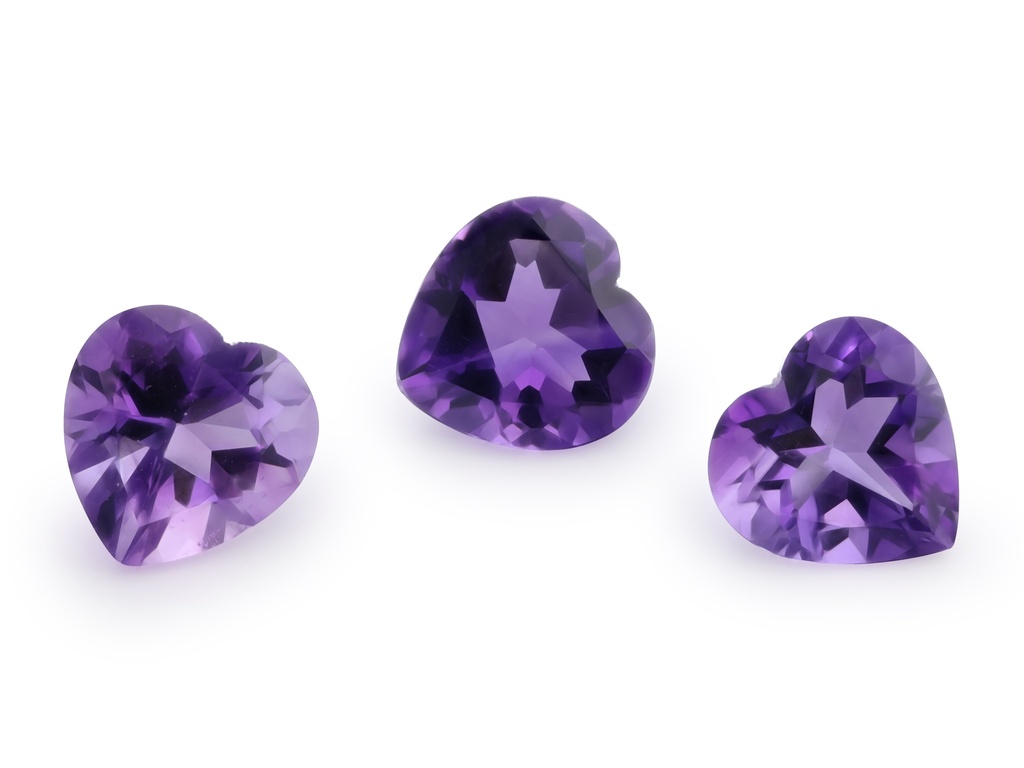 [QAHB0800M] Amethyst 8.00mm Heart Shape Mid to Strong Colour 
