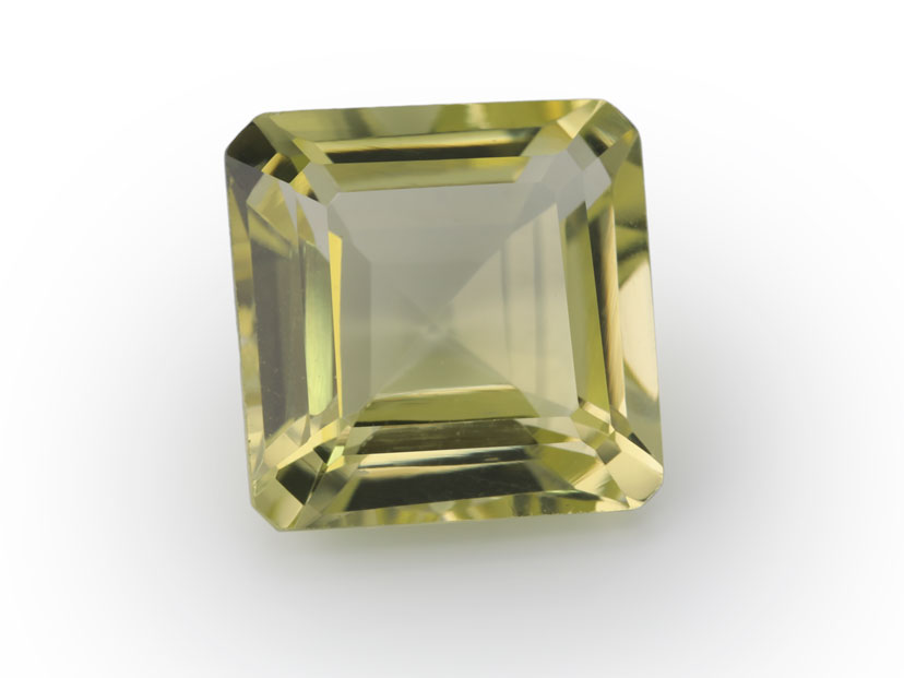 [QLOS1000] Lemon Quartz 10mm Square Emerald Cut 