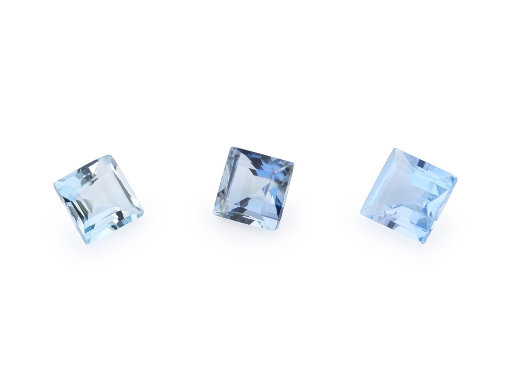 [BAQS0300A] Aquamarine 3.00mm Carre Cut Dark Blue