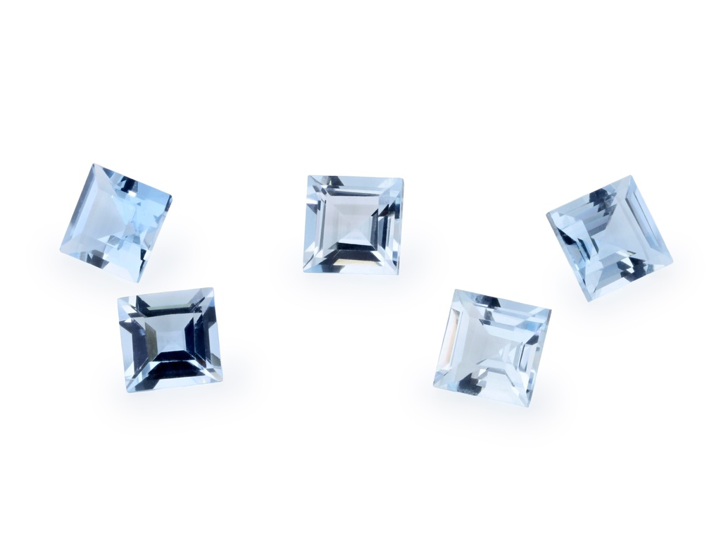 [BAQS0350B] Aquamarine 3.50mm Carre Cut Light Blue