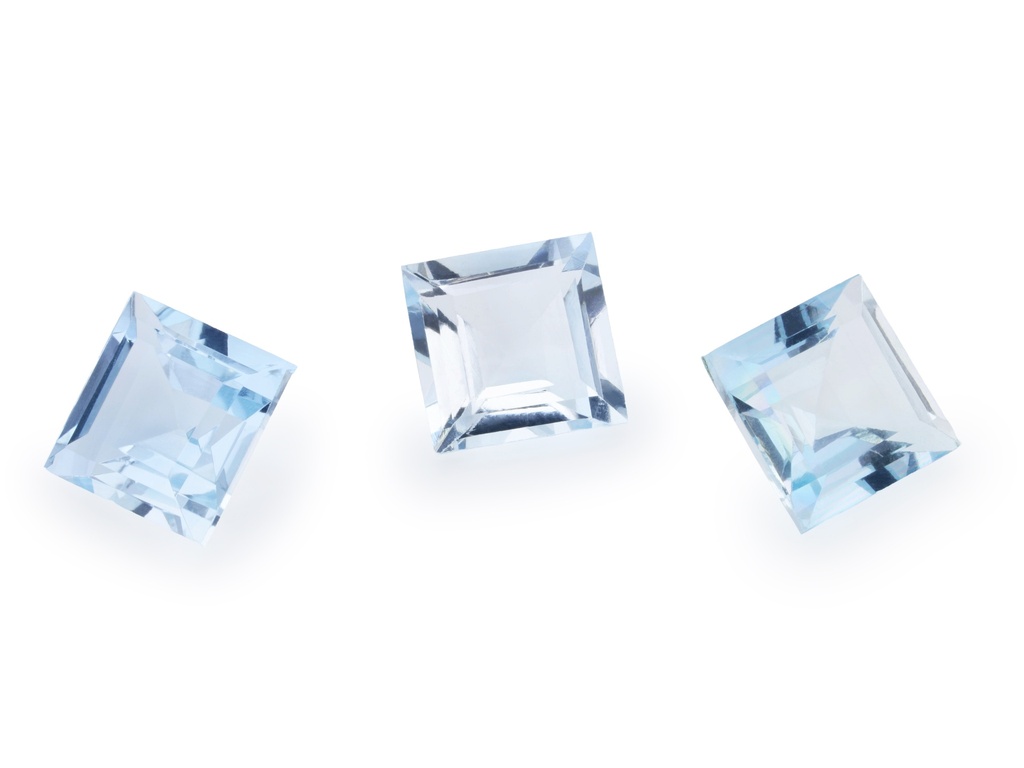 [BAQS0450A] Aquamarine 4.50mm Carre Cut Mid Blue