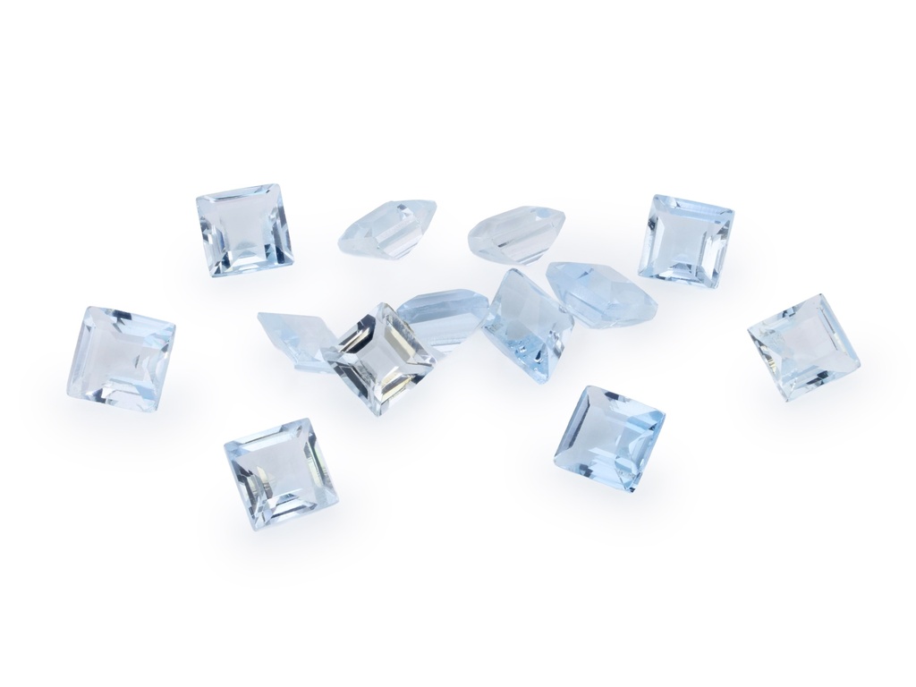 [BAQS0200B] Aquamarine 2.00mm Carre Cut Light Blue