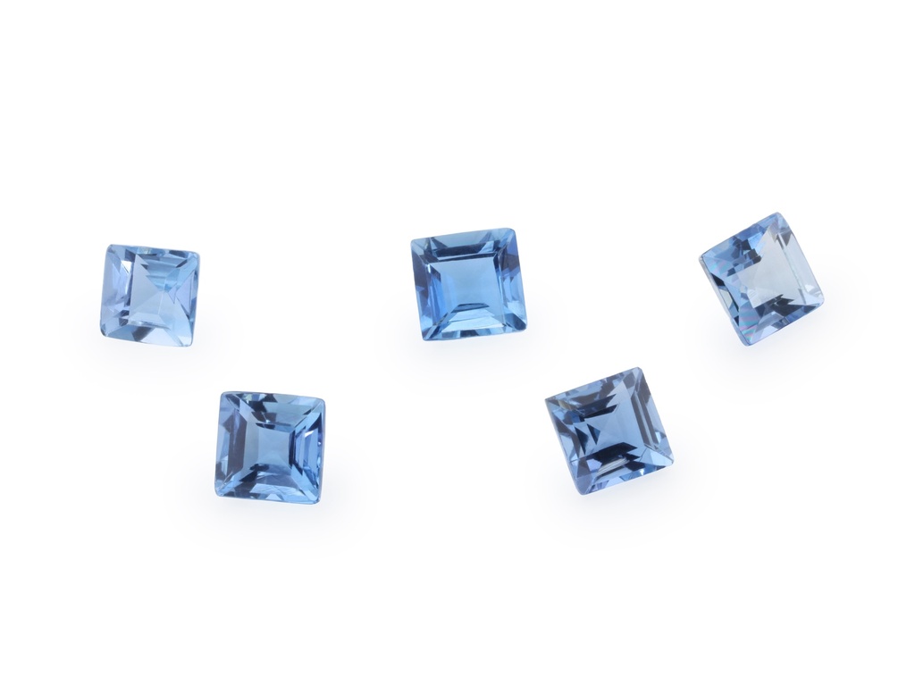 [BAQS0225] Aquamarine 2.25mm Carre Cut Dark Blue