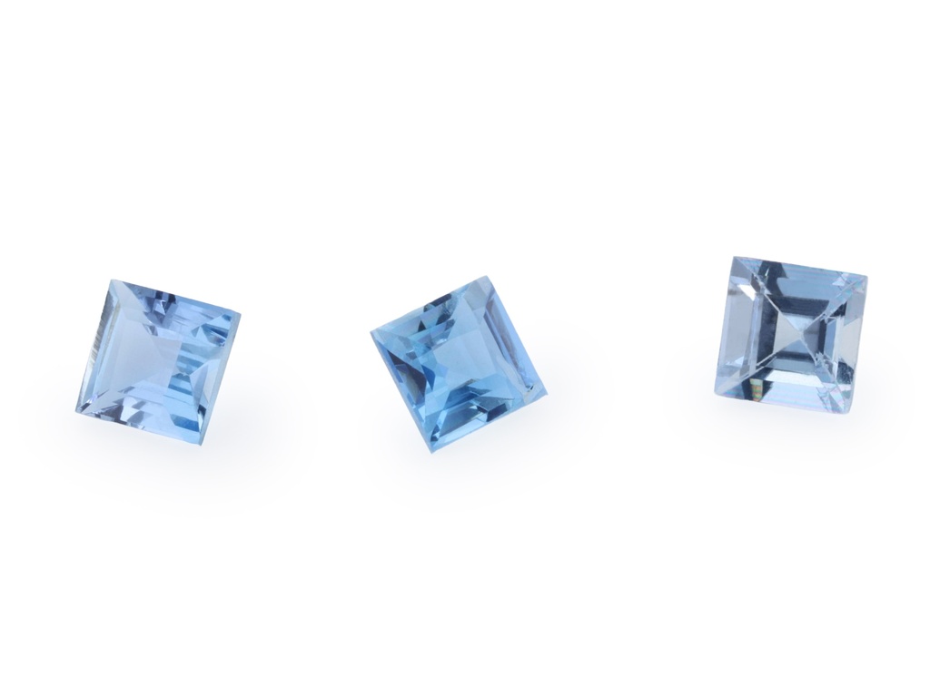 [BAQS0250A] Aquamarine 2.50mm Carre Cut Dark Blue