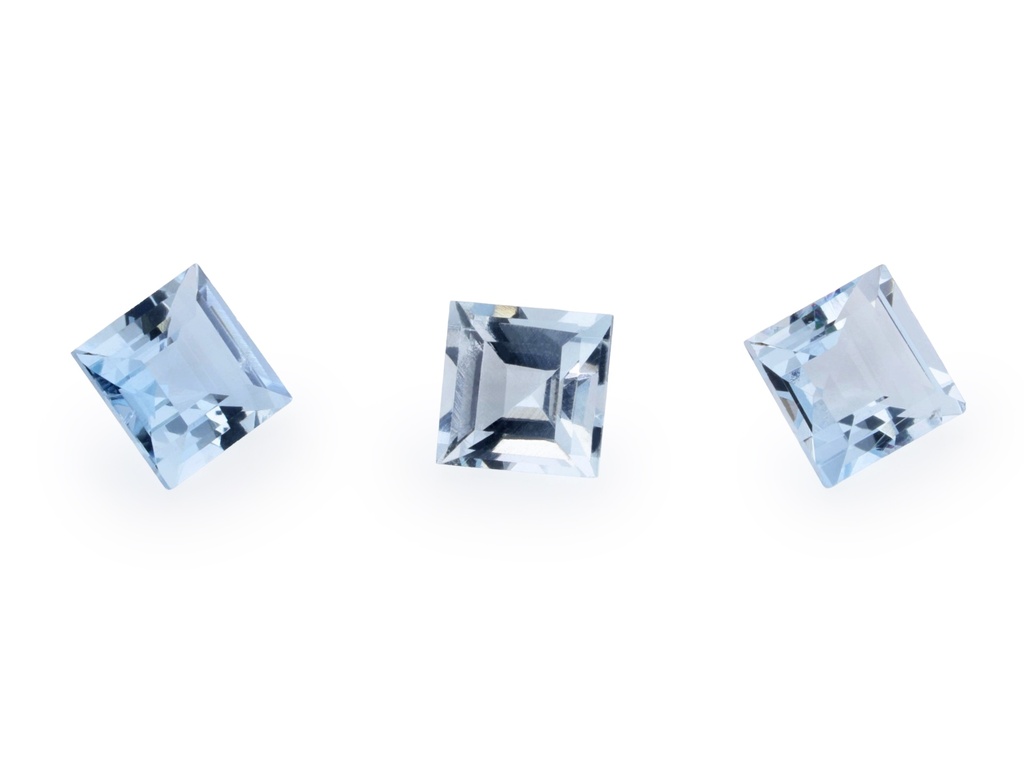 [BAQS0250B] Aquamarine 2.50mm Carre Cut Light Blue
