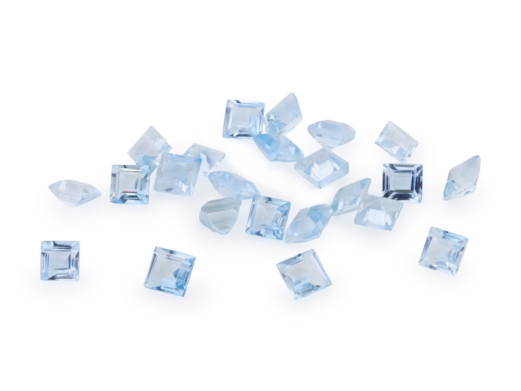 [BAQS0200A] Aquamarine 2.00mm Carre Cut Mid Blue
