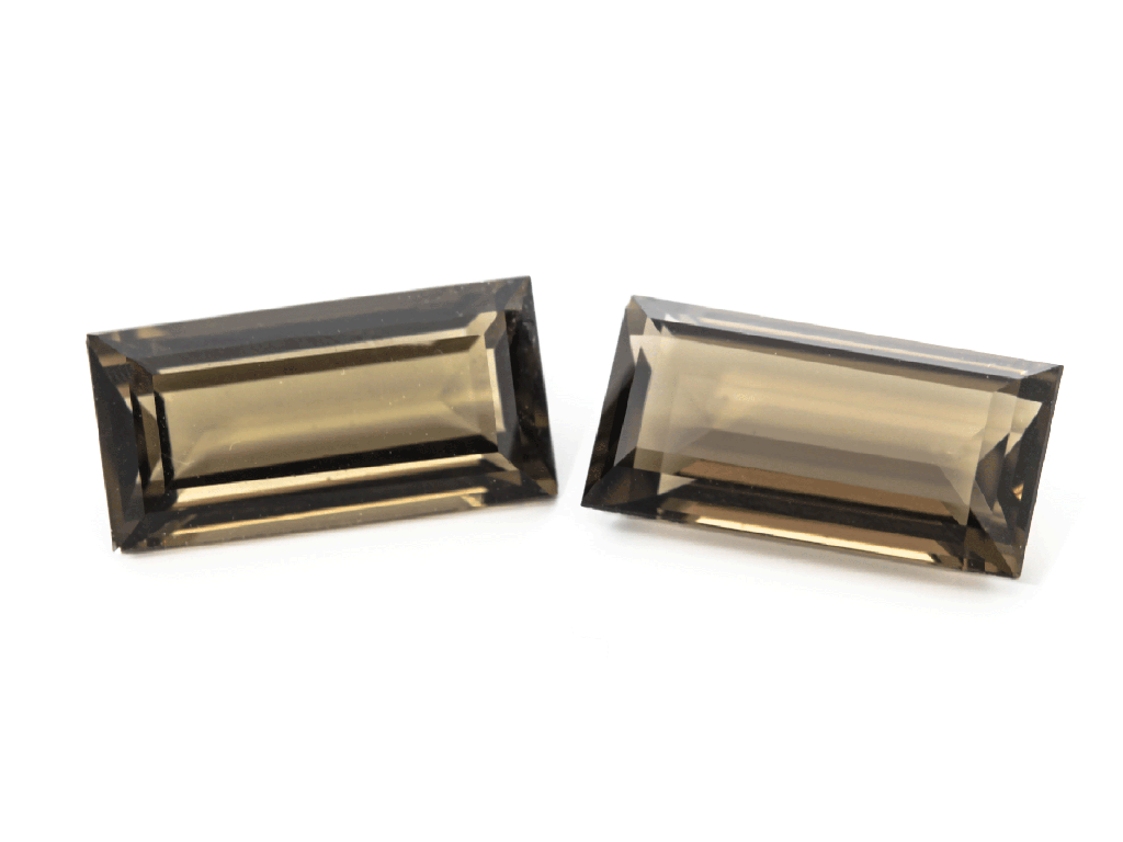 [QSBS1206] Smoky Quartz 12x6mm Baguette