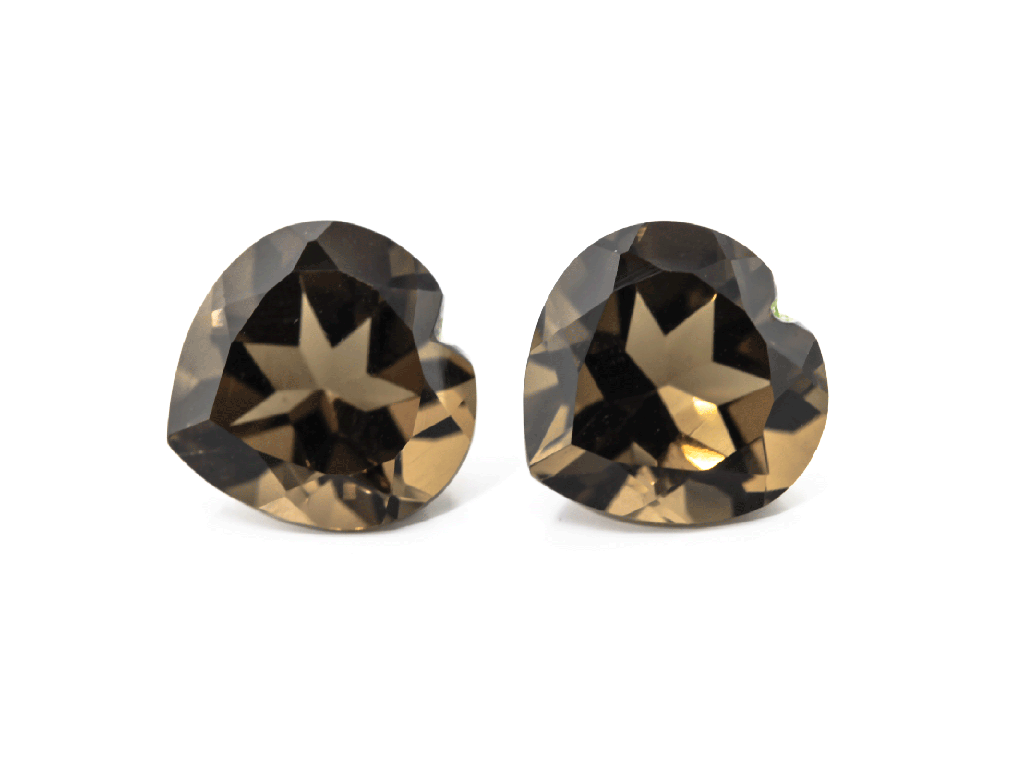 [QSHB1000] Smoky Quartz 10mm Heart Shape