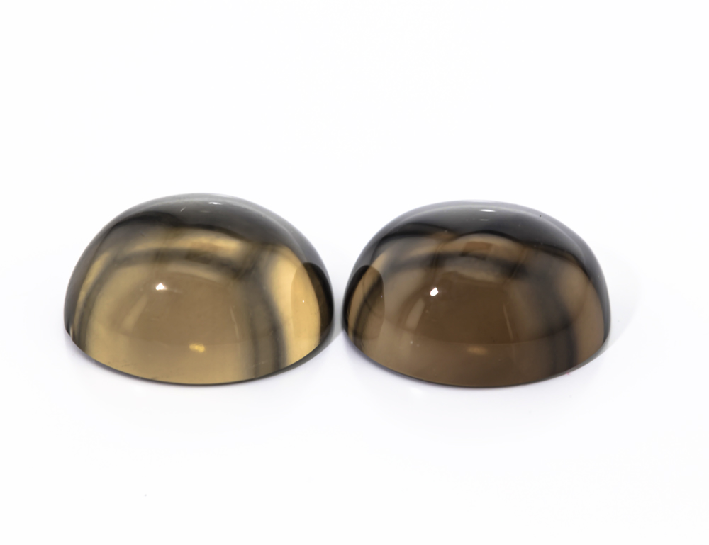 [QSVC1210] Smoky Quartz 12x10mm Oval Cabochon 