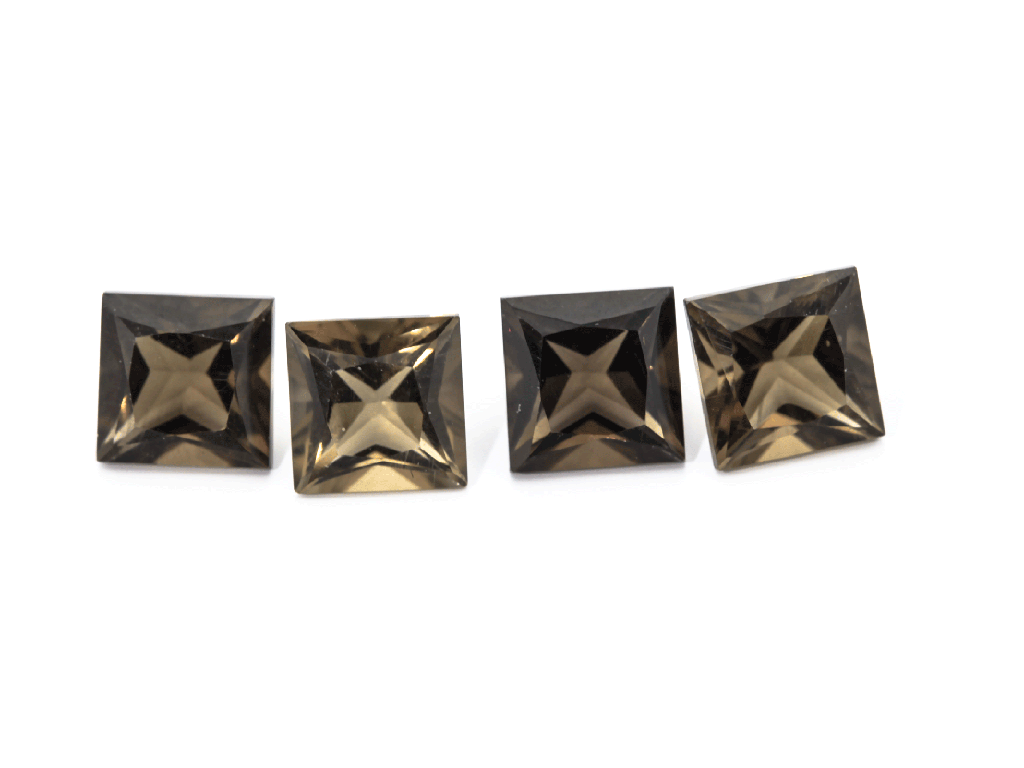 [QSQP0500] Smoky Quartz 5.00mm Princess Cut