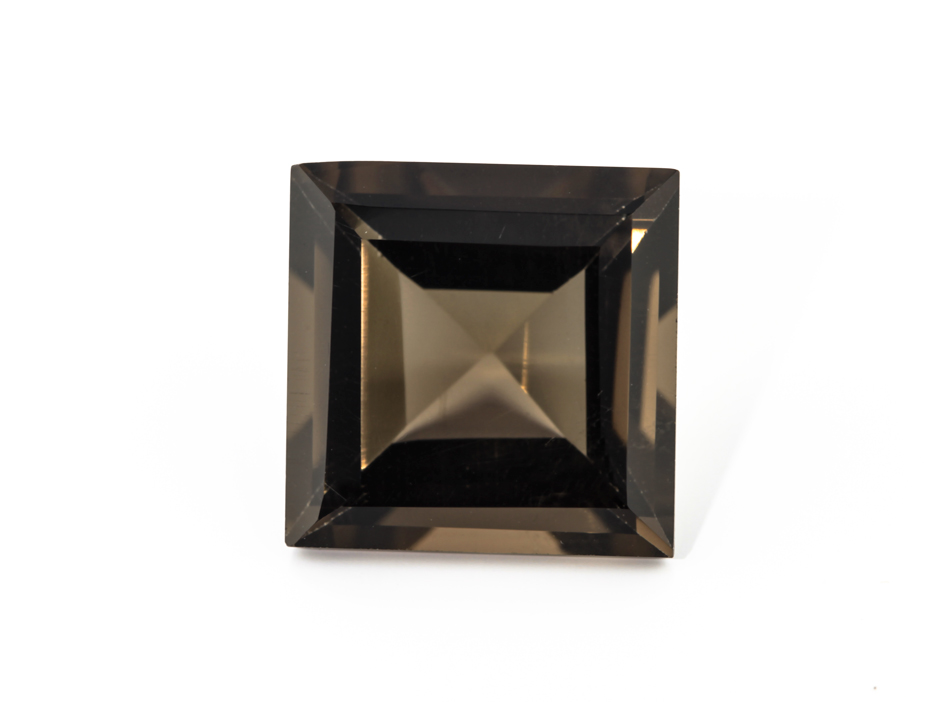 Smoky Quartz 15mm Carre Cut