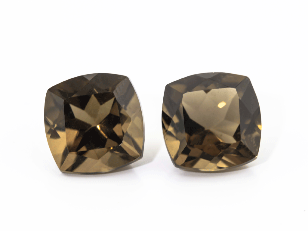 [QSAB0600] Smoky Quartz 6.00mm Square Cushion