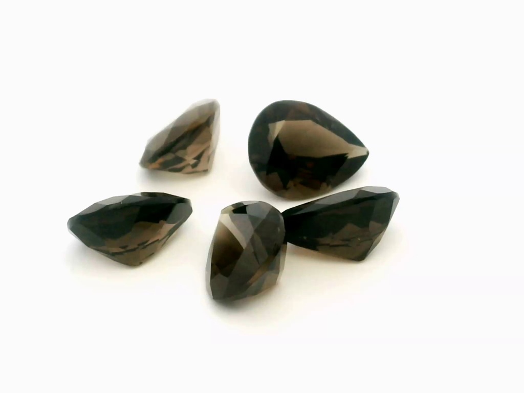 [QSPB1208] Smoky Quartz 12x8mm Pear Shape 