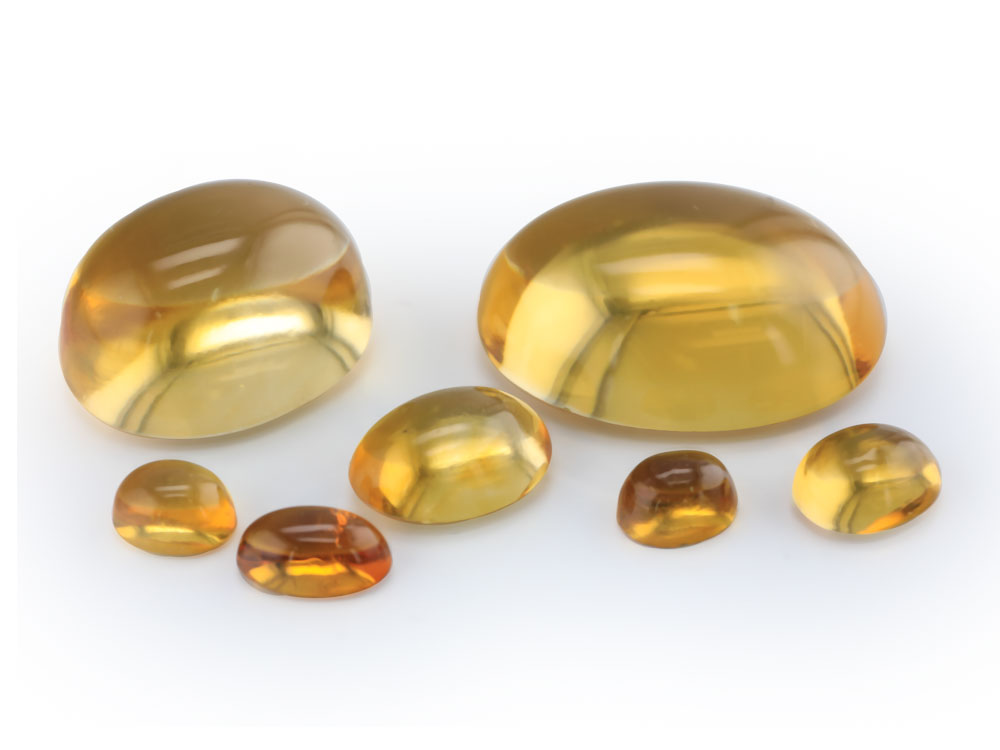 [QCVC0604P1] Citrine 6x4mm +/- Oval Cabochon