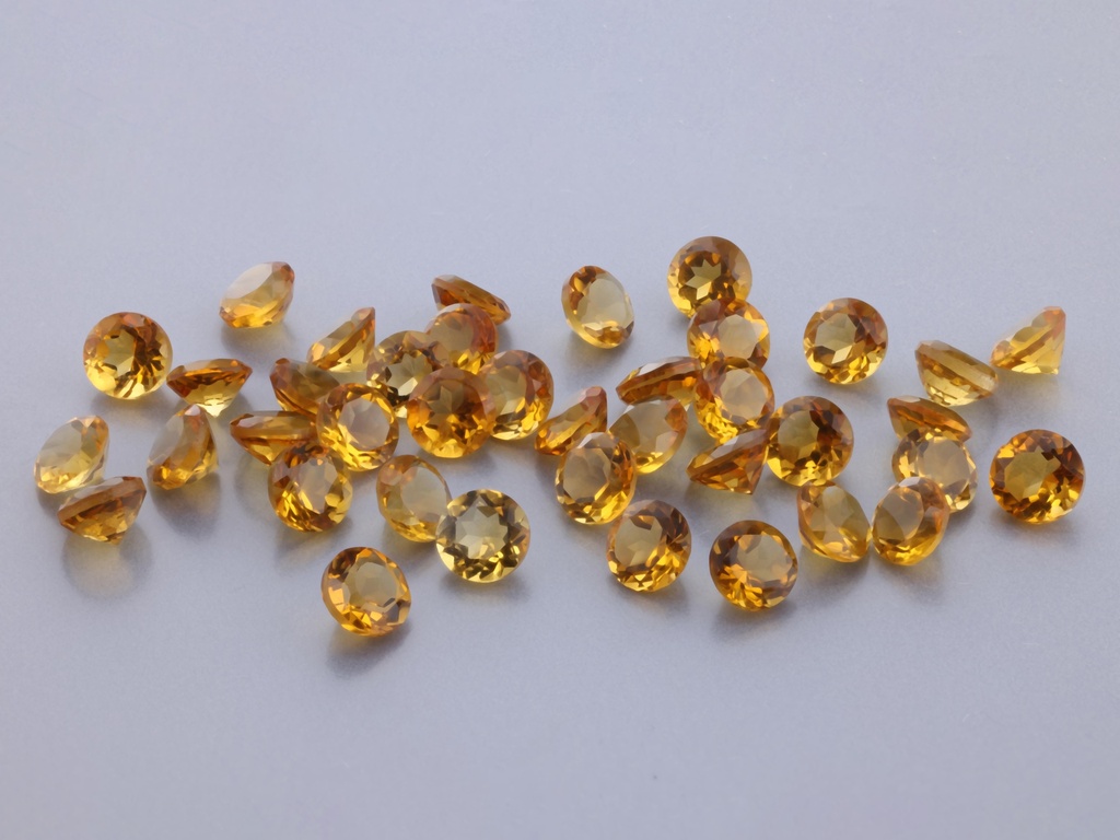 [QCRB0350] Citrine 3.50mm Round