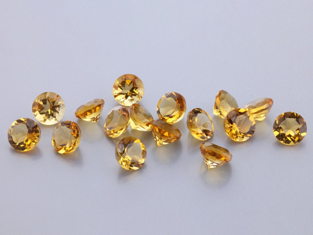 [QCRB0450] Citrine 4.50mm Round