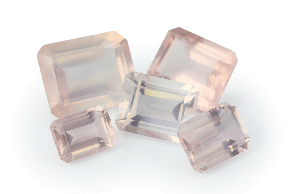 [QROS0705] Rose Quartz 7x5mm Emerald cut 