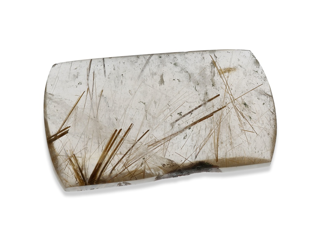[QZX3788B] Rutilated Quartz 45.5x26.5mm Barrel