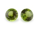 Peridot 12mm Round Pair