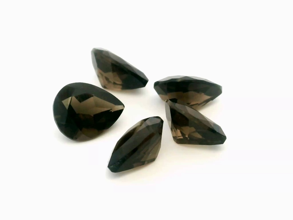 [QSPB1008] Smoky Quartz 10x8mm Pear Shape