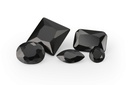 Cubic Zirconia 9x7mm Radiant Emerald Cut Black