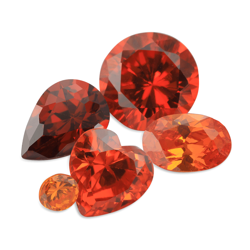 [ZORB0300] Cubic Zirconia 3.00mm Round Orange