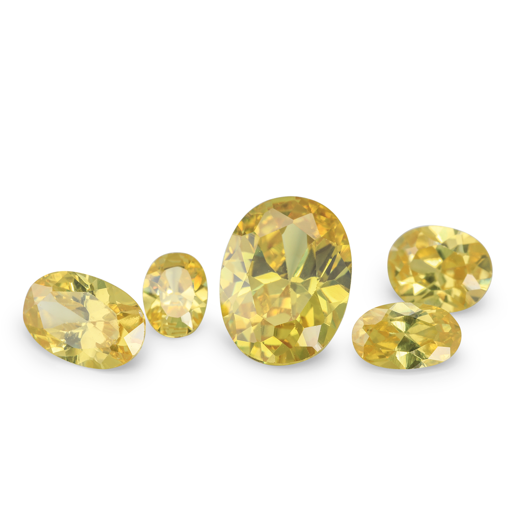 [ZYVB0604] Cubic Zirconia 6x4mm Oval Yellow