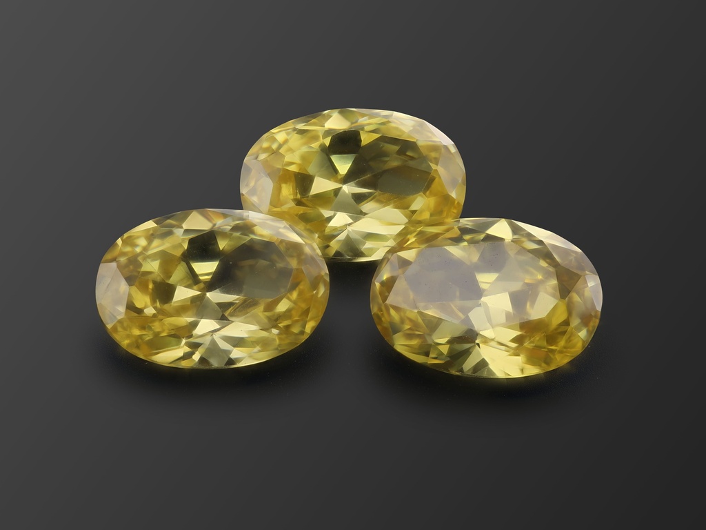 [ZYVB1410] Cubic Zirconia 14x10mm Oval Yellow