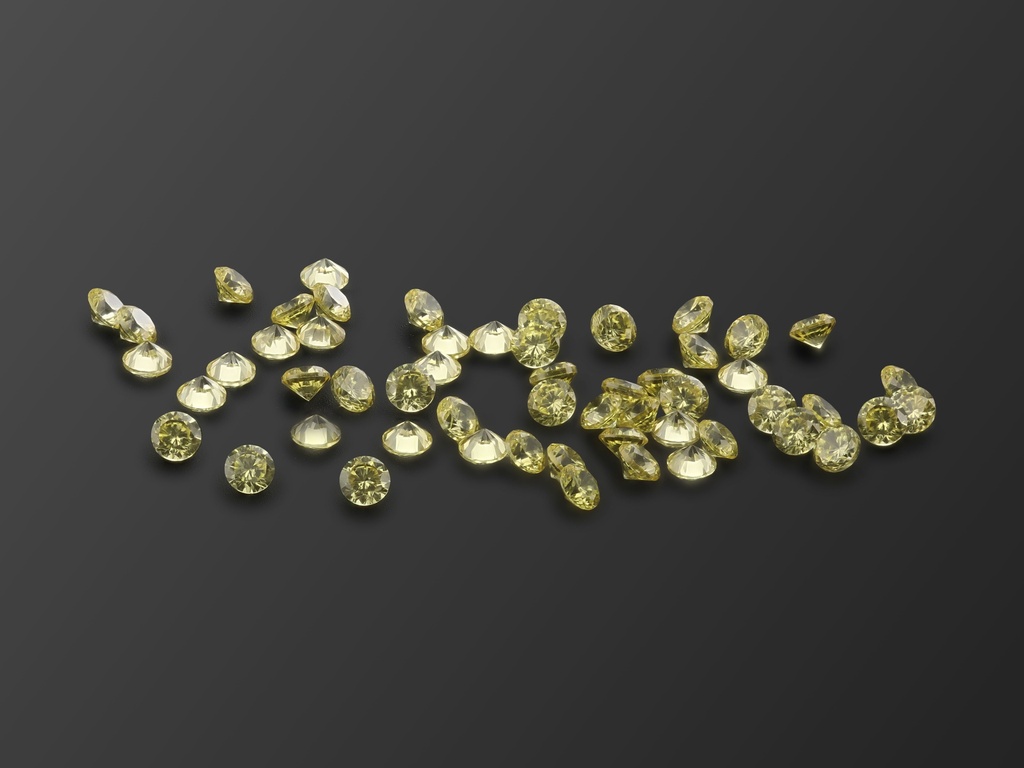 [ZYRB0150] Cubic Zirconia 1.50mm Round Yellow