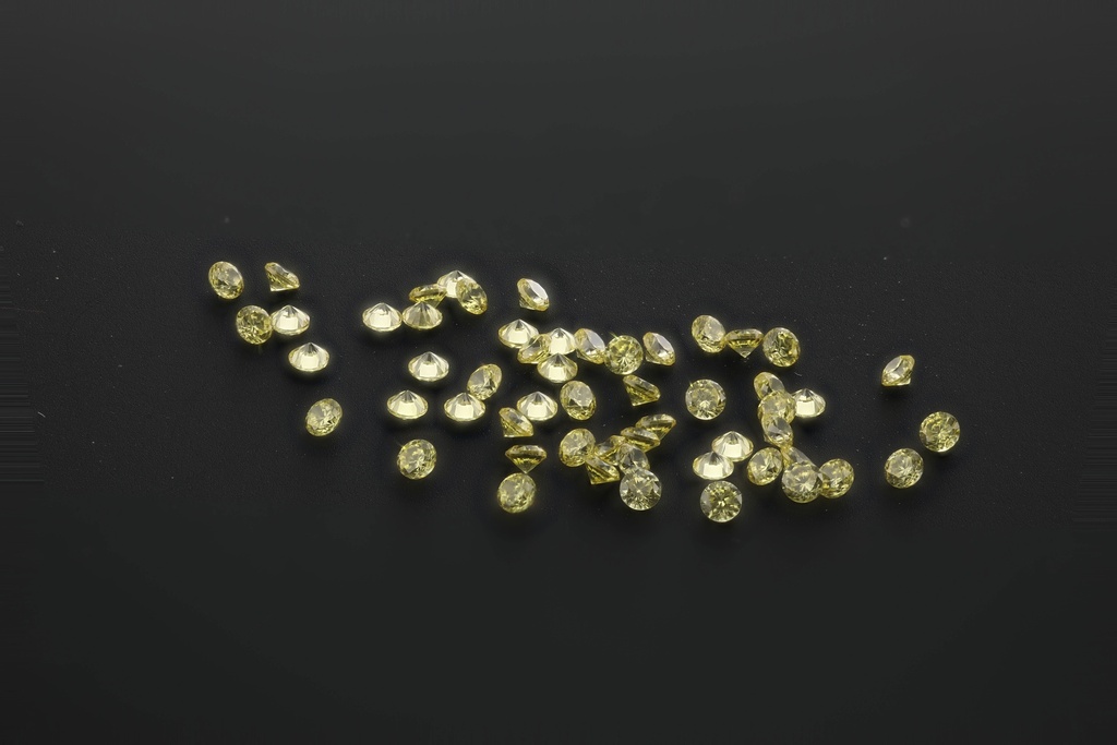 [ZYRB0200] Cubic Zirconia 2.00mm Round Yellow