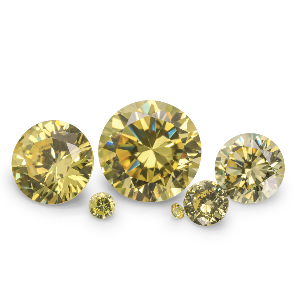 [ZYRB0550] Cubic Zirconia 5.50mm Round Yellow