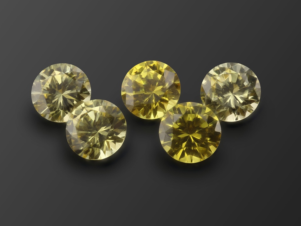 [ZYRB0950] Cubic Zirconia 9.50mm Round Yellow