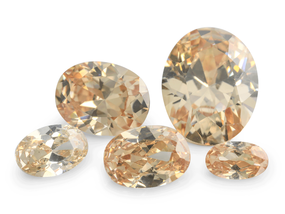 [ZCVB0806] Cubic Zirconia 8x6mm Oval Champagne