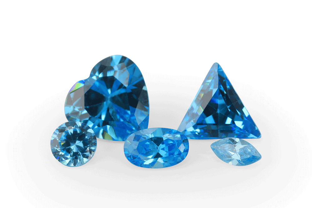 [ZBRB0600] Cubic Zirconia 6.00mm Round Blue
