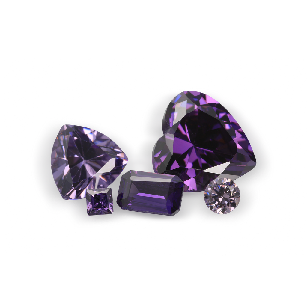 [ZURB0900] Cubic Zirconia 9.00mm Round Purple