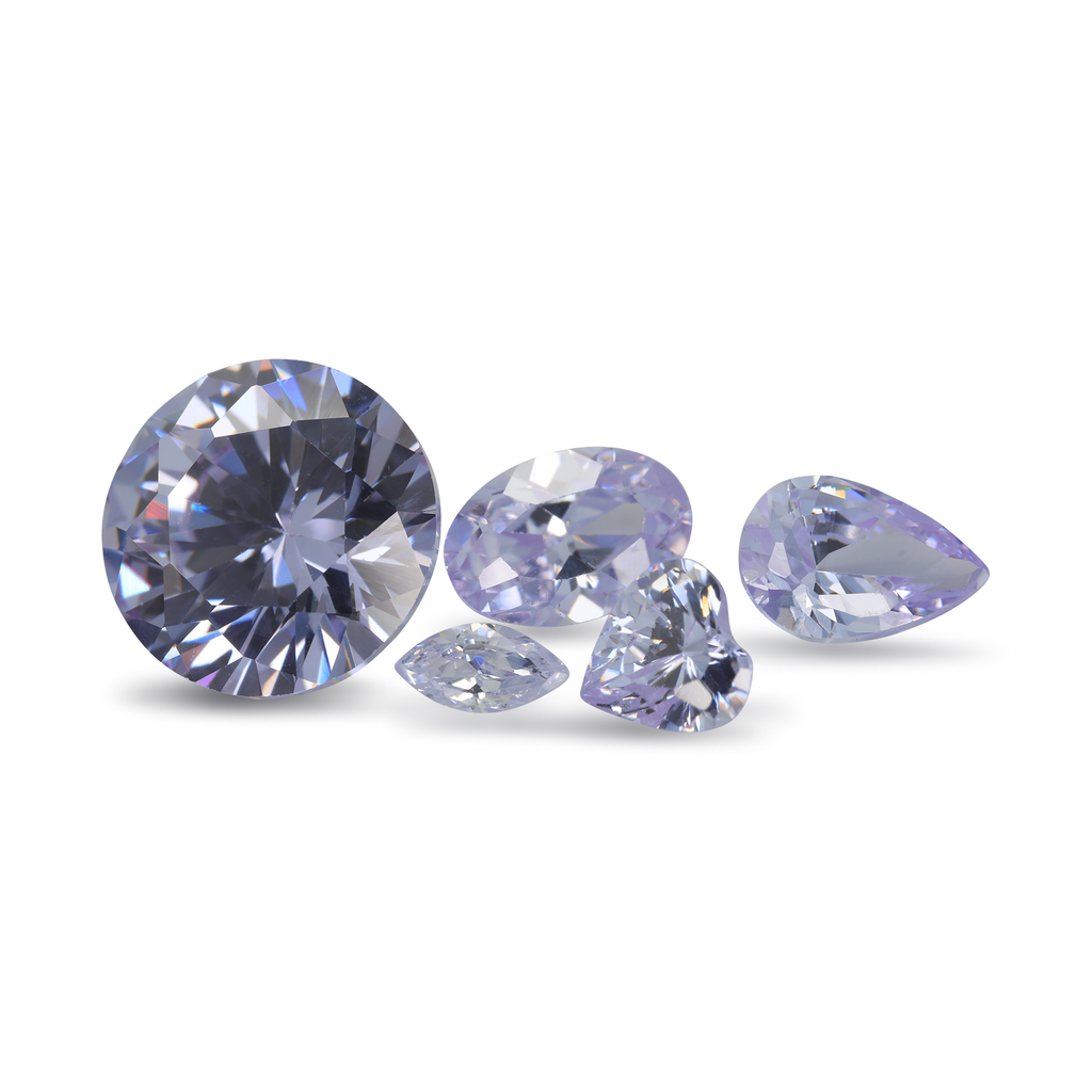 [ZLPB0805] Cubic Zirconia 8x5mm Pear Shape Lavender