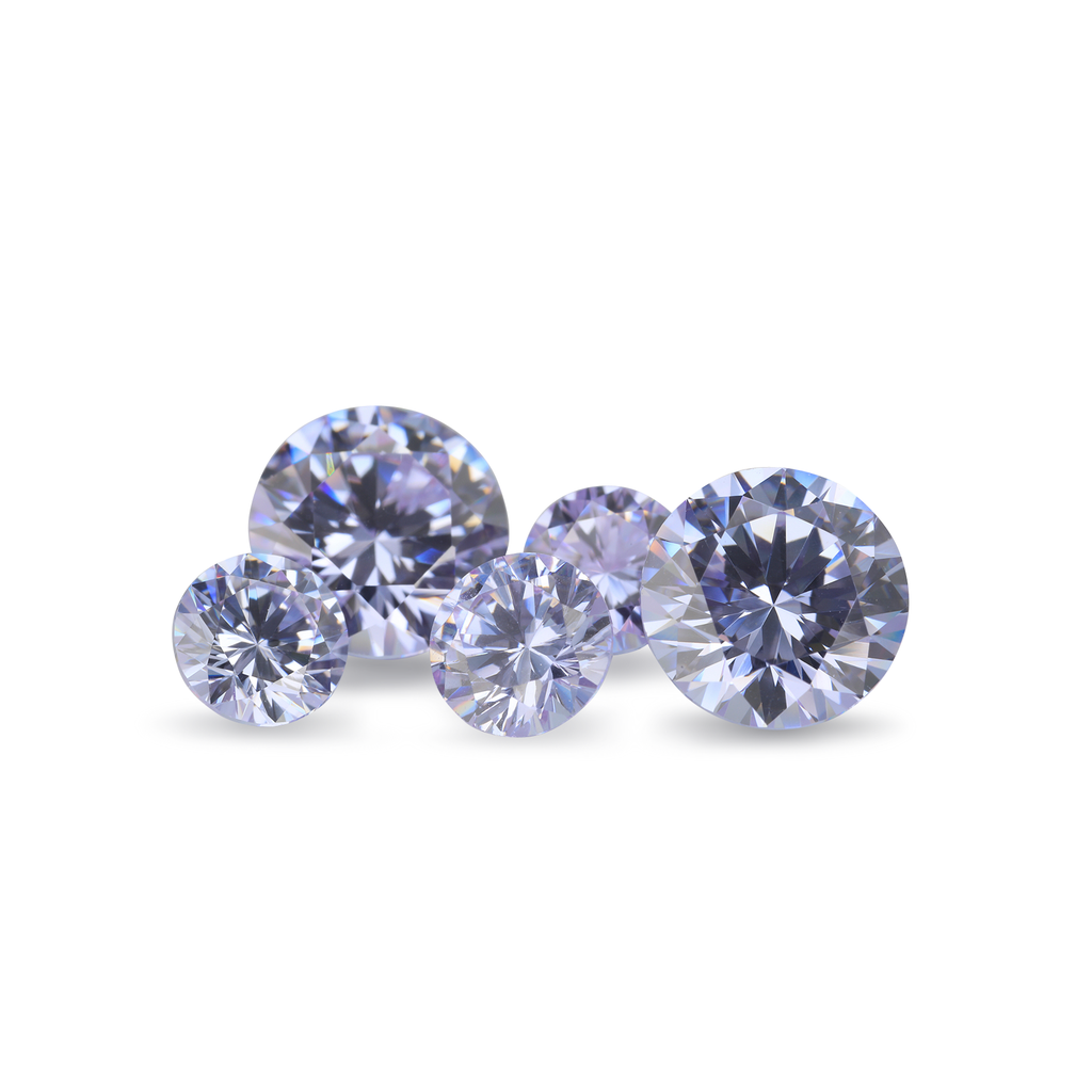 [ZLRB0550] Cubic Zirconia 5.50mm Round Lavender