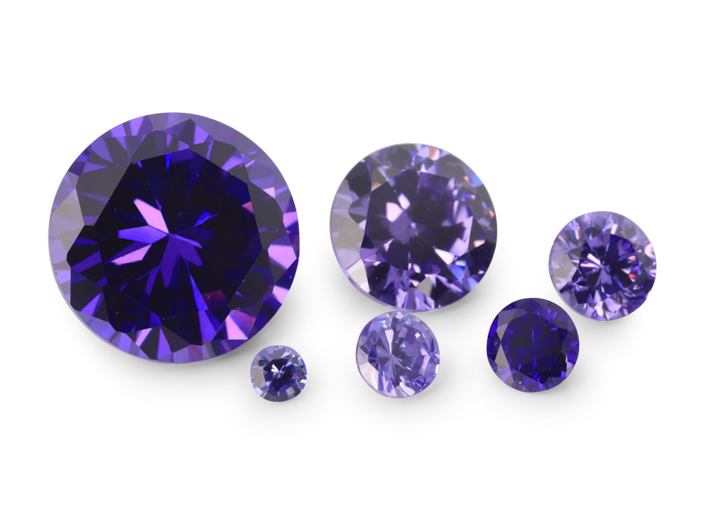 [ZVRB0450] Cubic Zirconia 4.50mm Round Violet