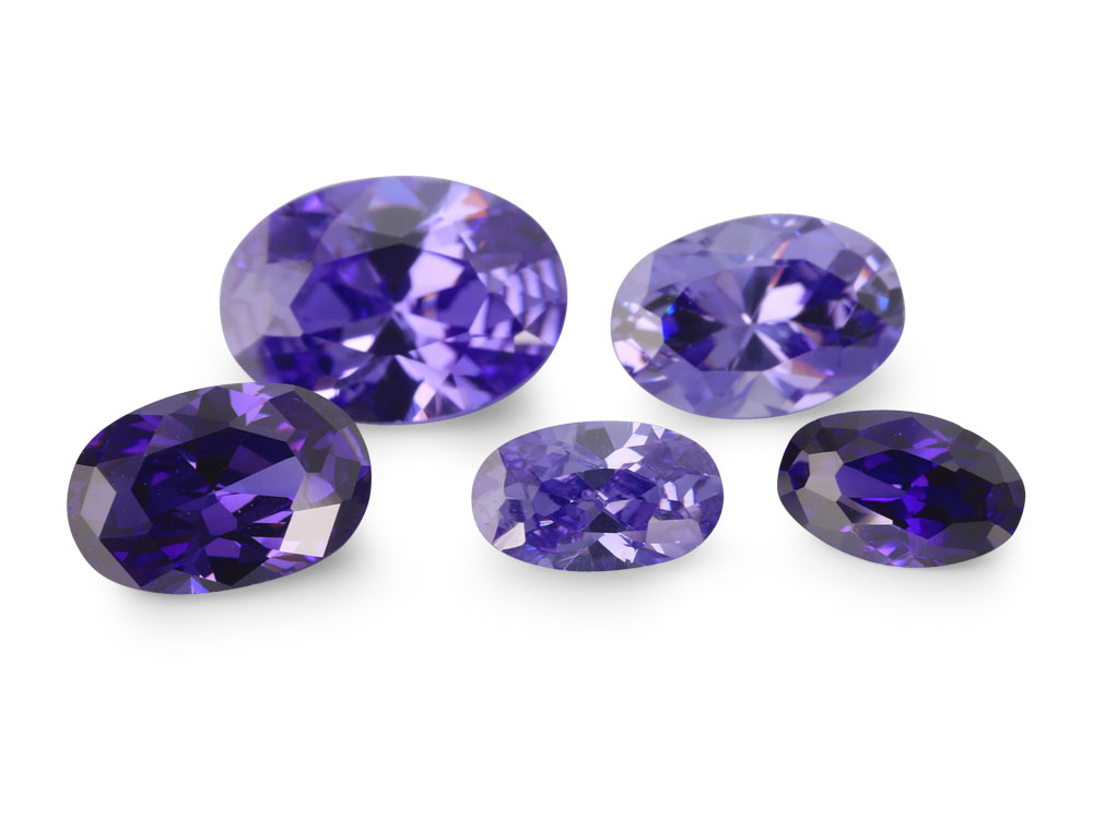 [ZVVB0503] Cubic Zirconia 5x3mm Oval Violet