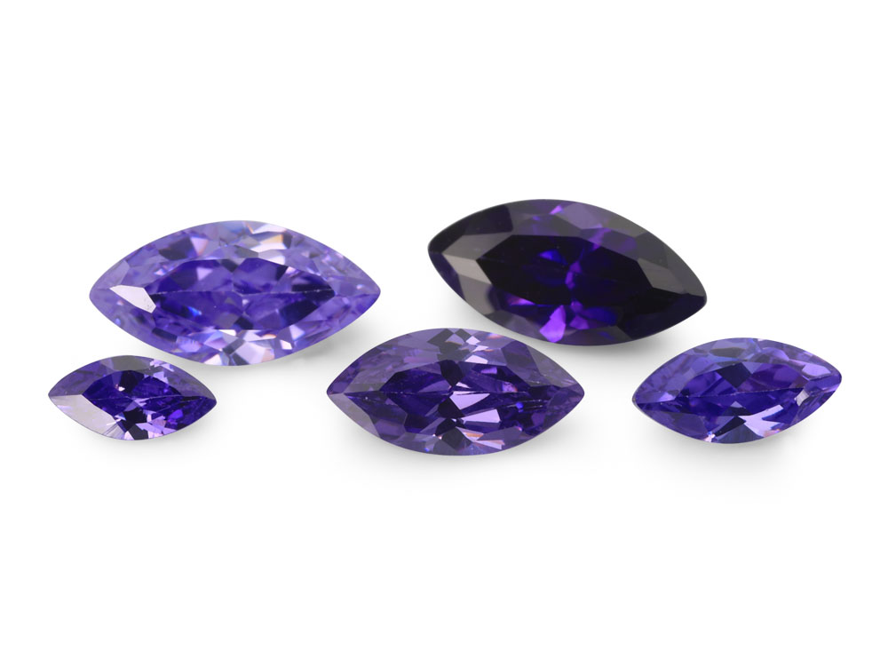[ZVMB0502] Cubic Zirconia 5x2.5mm Marquise Violet