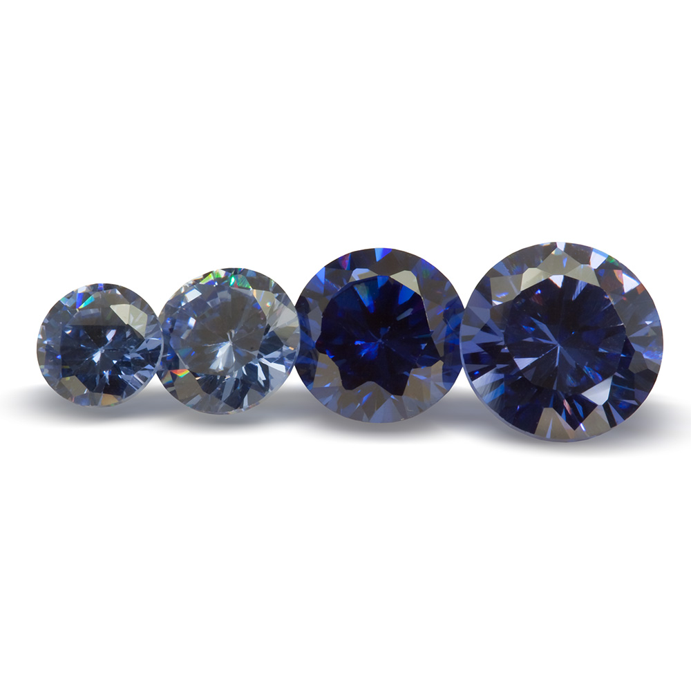 [ZDRB0275] Cubic Zirconia 2.75mm Round Dark Blue