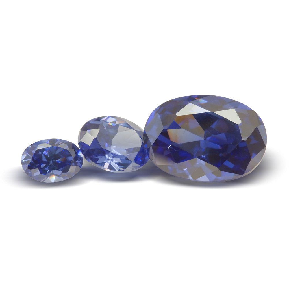 [ZDVB1410] Cubic Zirconia 14x10mm Oval Dark Blue