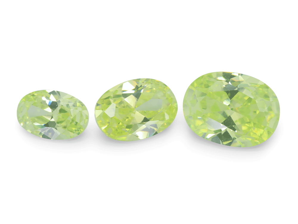 [ZGVB0604L] Cubic Zirconia 6x4mm Oval Light Green
