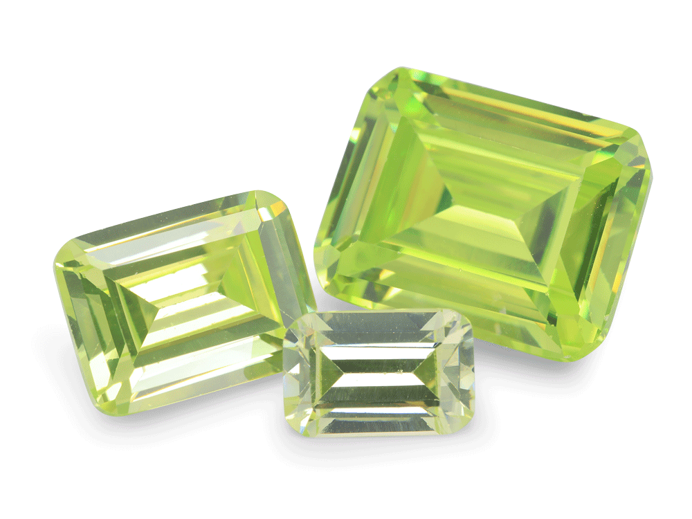 [ZGOS0705L] Cubic Zirconia 7x5mm Emerald Cut Light Green