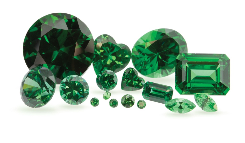 [ZGVT1008] Cubic Zirconia 10x8mm Oval Buff Top Green