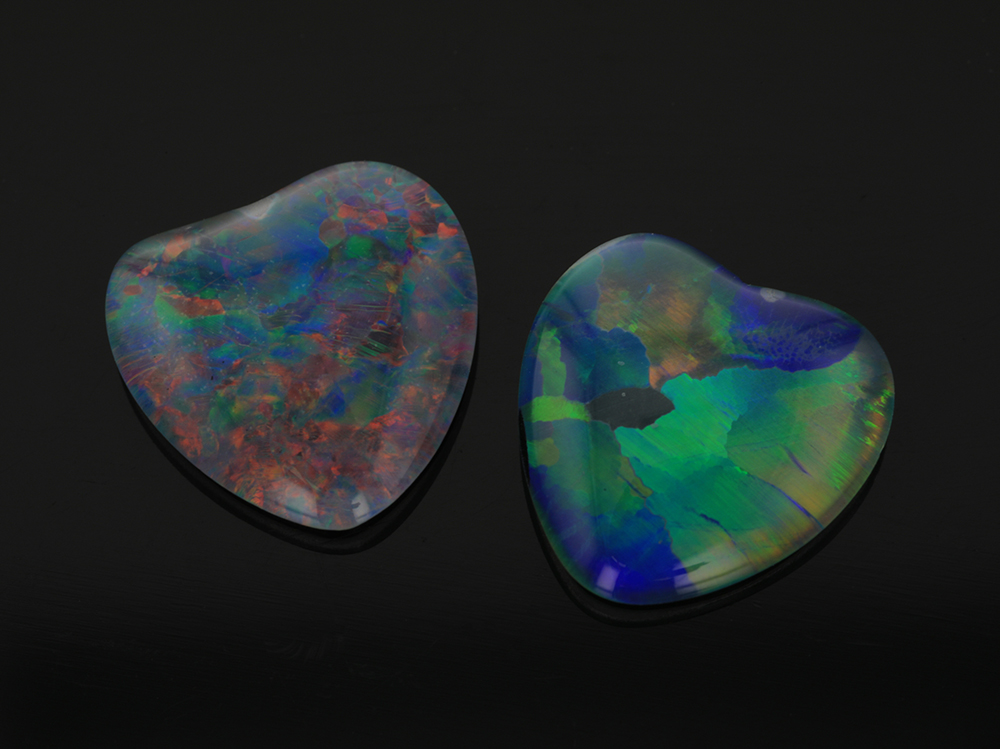 [NTHC1000] Opal Triplet 10mm Heart Shape